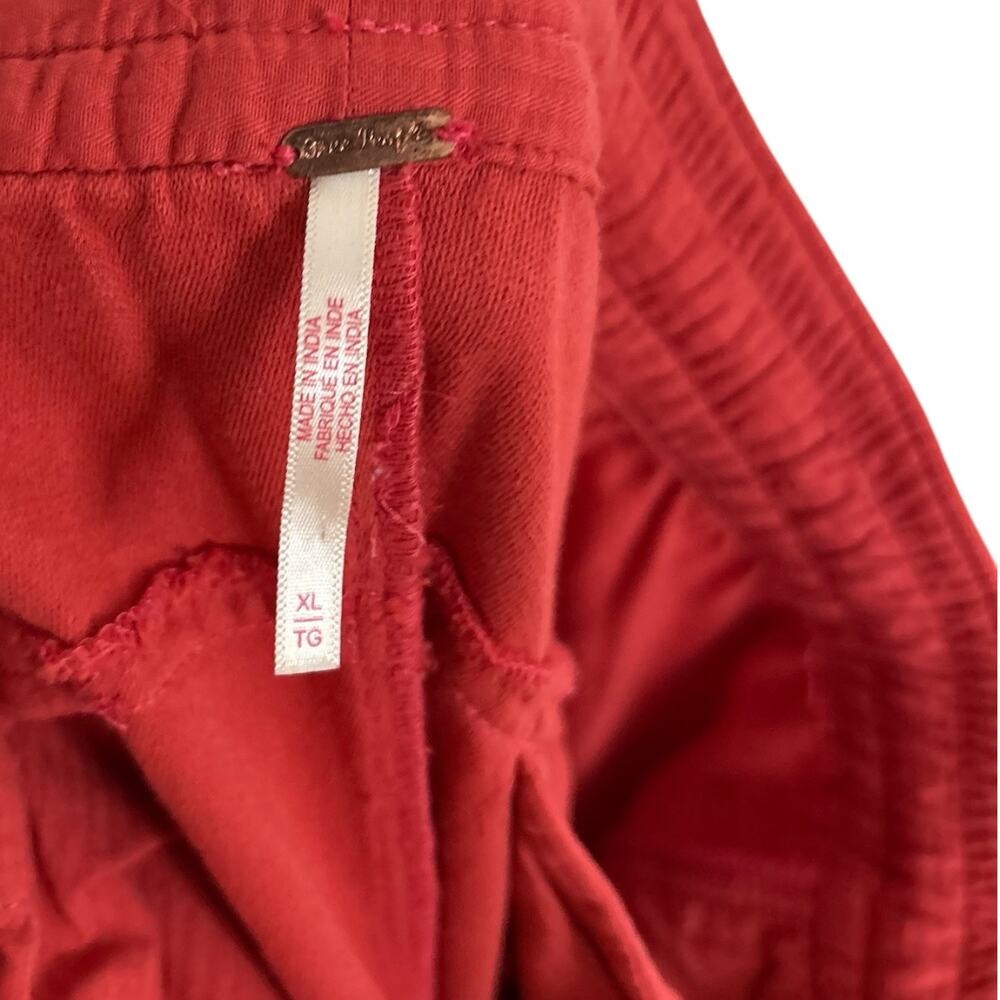 Free People Ashton Pull-On Full-Length Cargo Pants Clay Red XL - Picture 4 of 4
